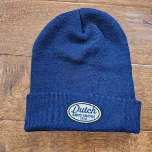 Dutch Bros Coffee Navy Blue Knit Beanie